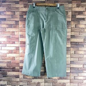 Dockers Women Size 10 Military Green Cropped Capris